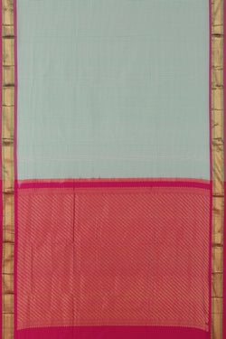 Image of Narayanpet Pure Silk Ice Blue Saree