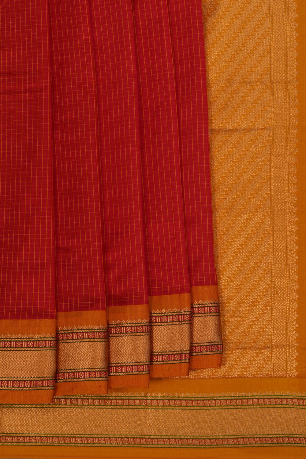Narayanpet Pure Silk Red Saree