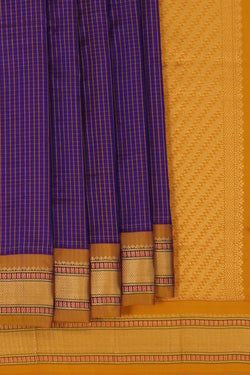 Image of Narayanpet Pure Silk Purple Saree