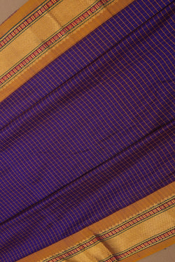Image of Narayanpet Pure Silk Purple Saree