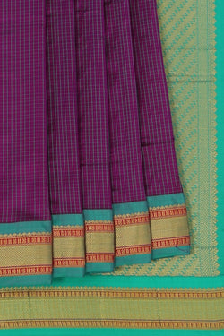 Image of Narayanpet Pure Silk Purple Saree