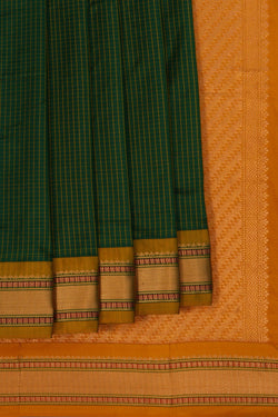 Image of Narayanpet Pure Silk Green Saree