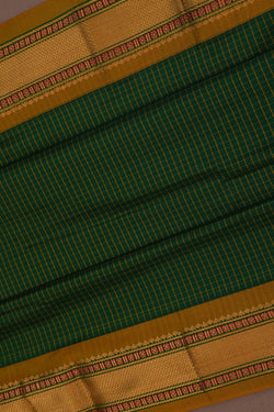 Image of Narayanpet Pure Silk Green Saree
