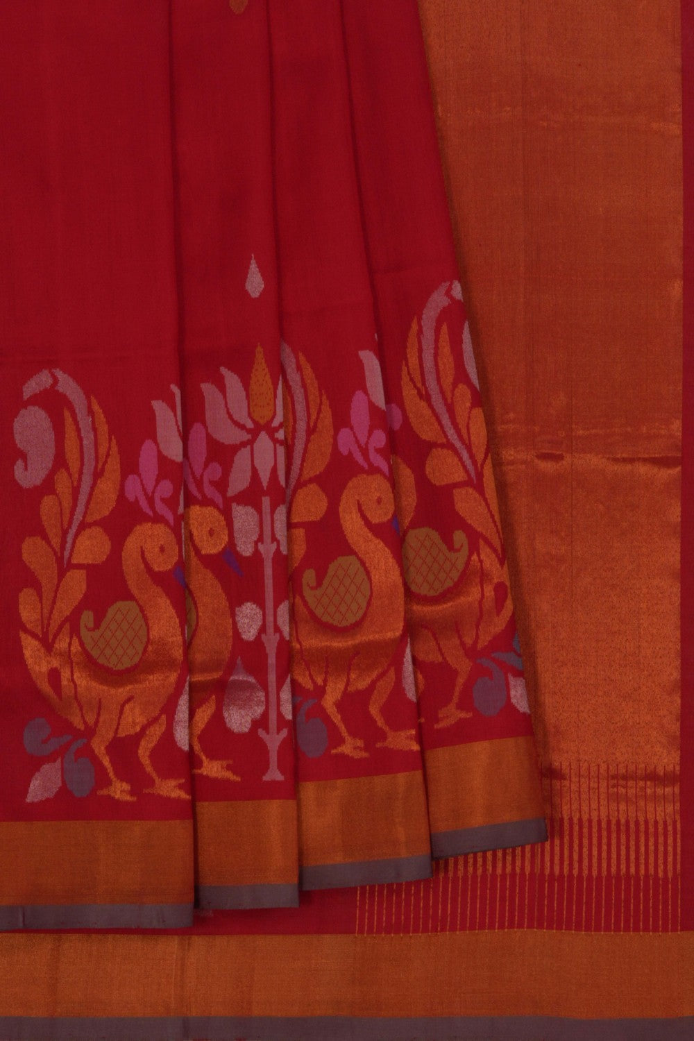 Image of Uppada Silk Red Saree