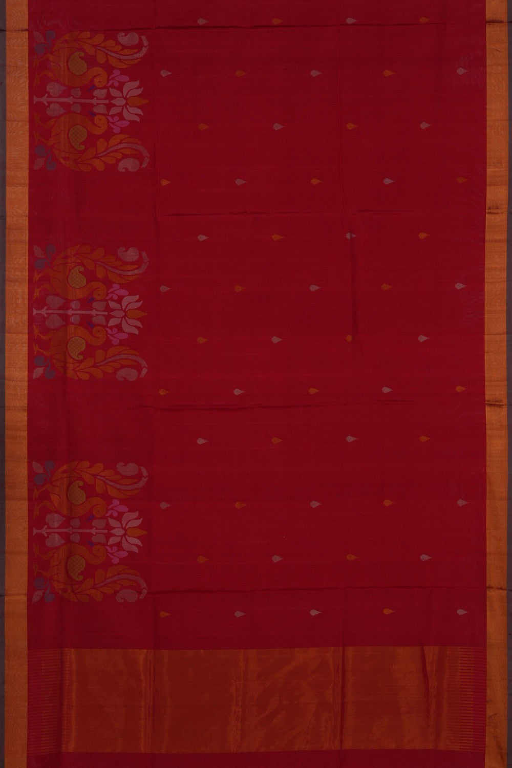 Image of Uppada Silk Red Saree