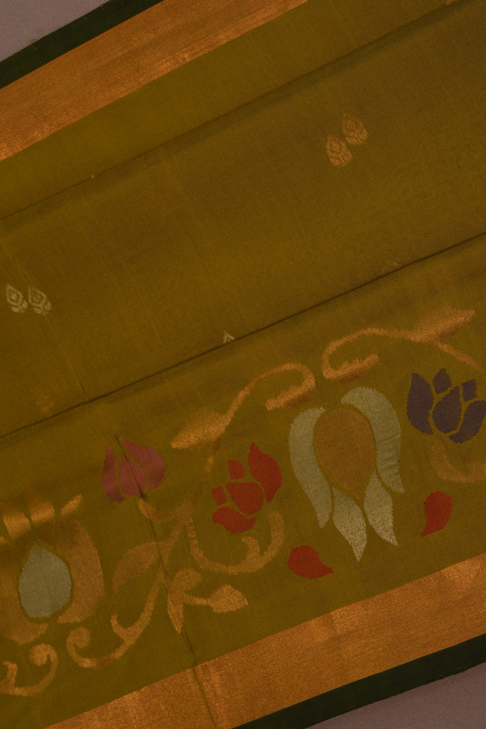 Image of Uppada Silk Moss Green Saree