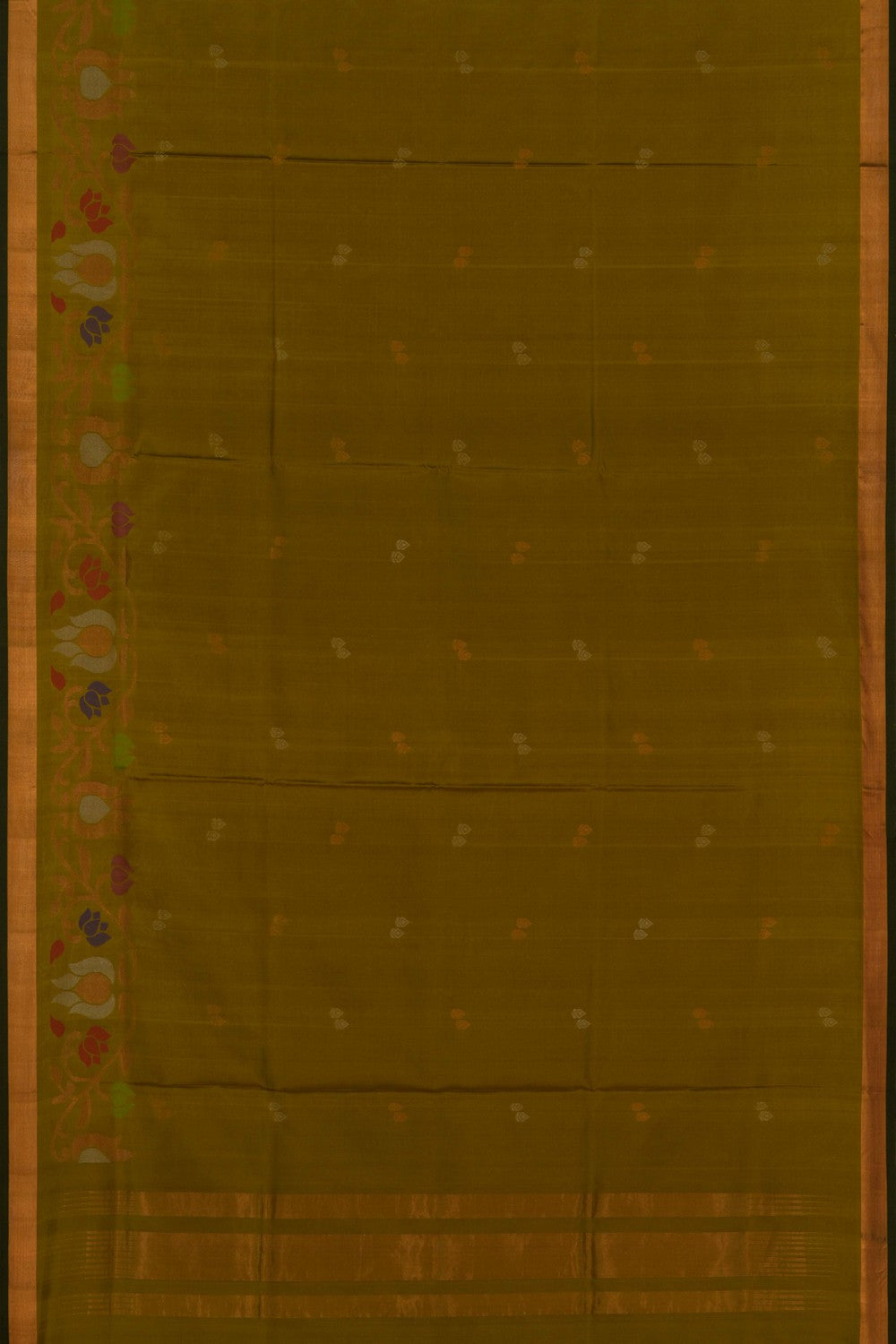 Image of Uppada Silk Moss Green Saree