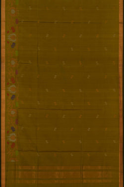 Image of Uppada Silk Moss Green Saree