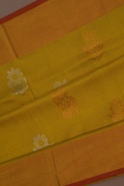 Image of Uppada Silk Spring Green Saree