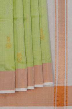 Image of Uppada Silk Neon Green Saree