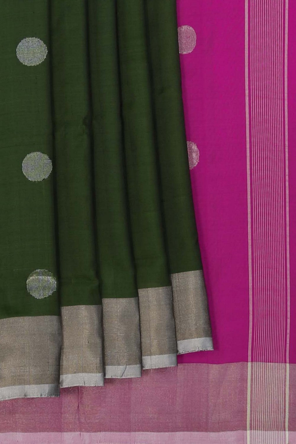 Image of Uppada Silk Green Saree