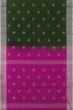 Image of Uppada Silk Green Saree