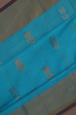 Image of Uppada Silk Blue Saree