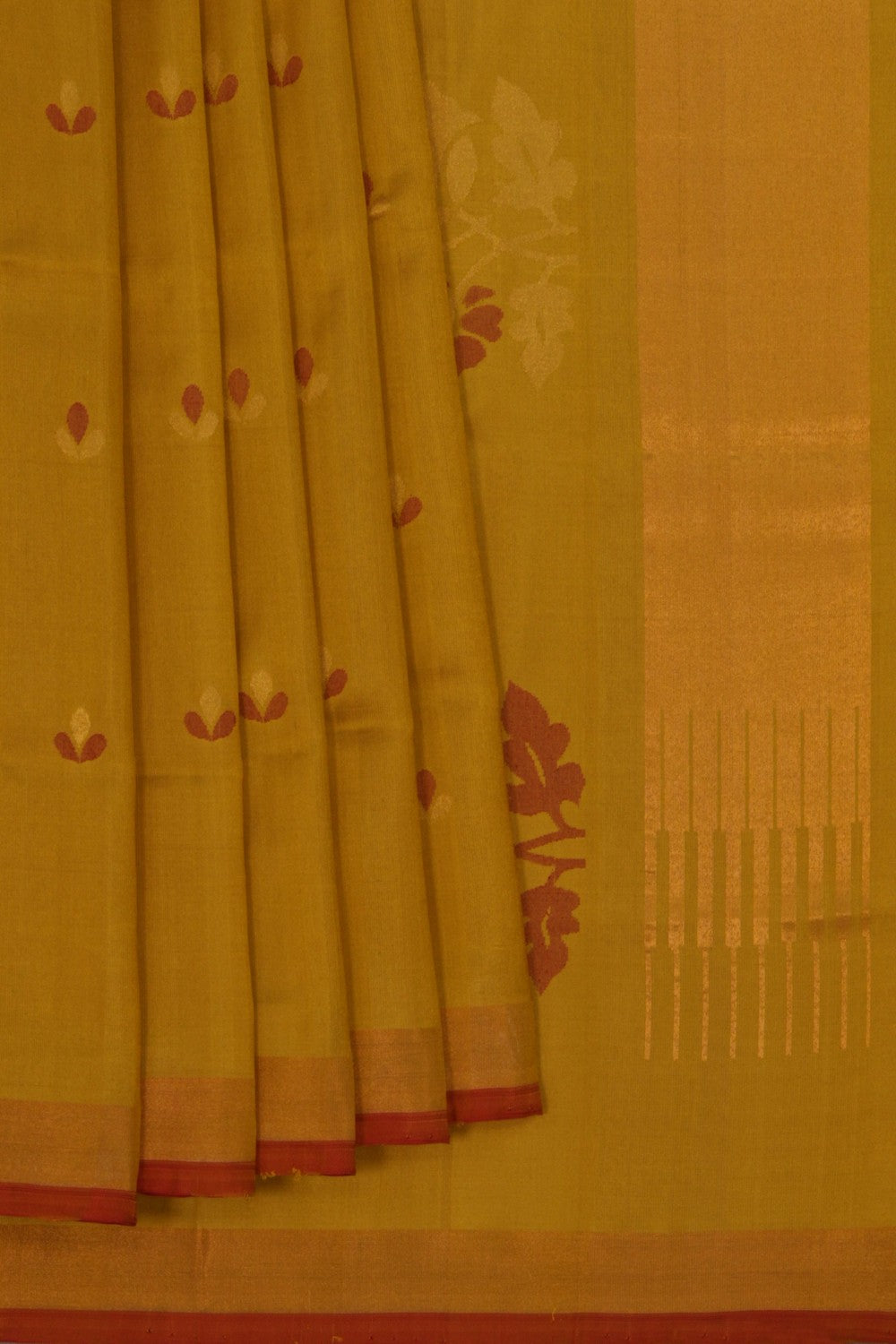 Uppada Silk Moss Green Saree