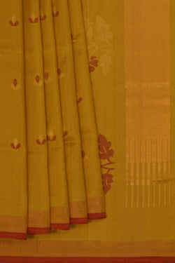 Image of Uppada Silk Moss Green Saree