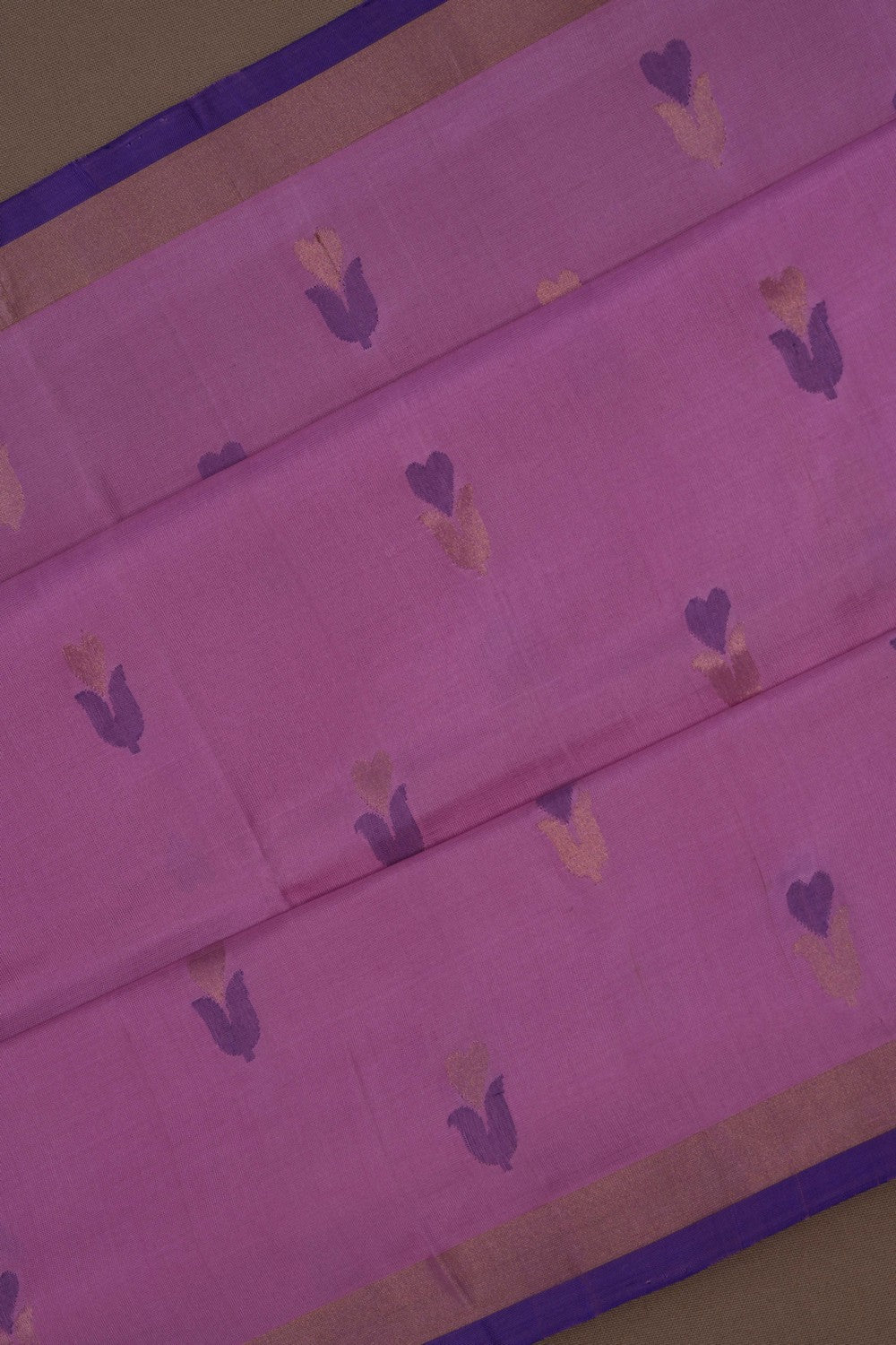 Image of Uppada Silk Lavender Pink Saree