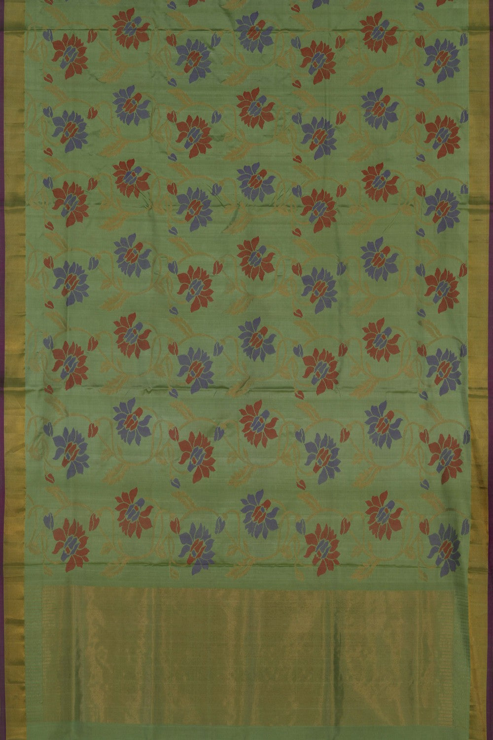 Image of Uppada Silk Sage Green Saree