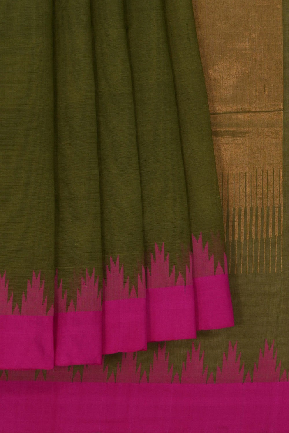 Uppada Cotton Green Saree