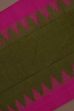 Image of Uppada Cotton Green Saree
