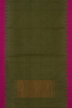 Image of Uppada Cotton Green Saree