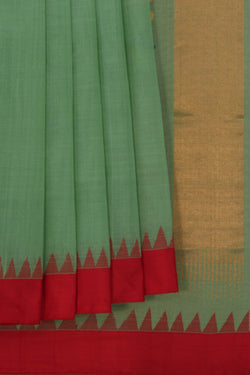 Image of Uppada Cotton Green Saree