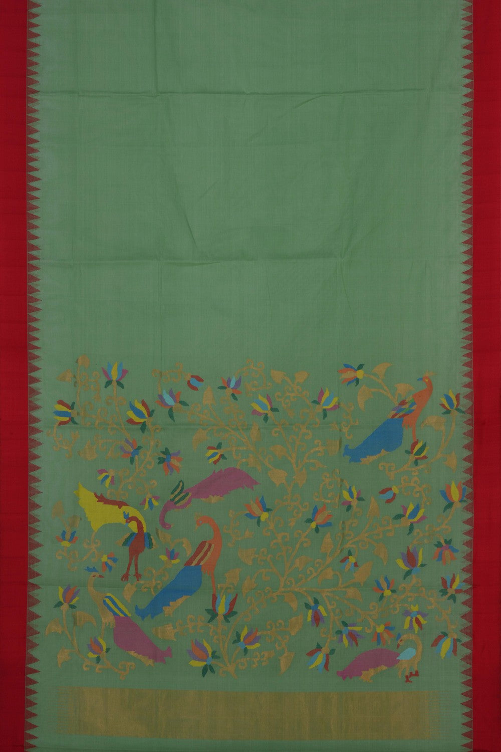 Uppada Cotton Green Saree