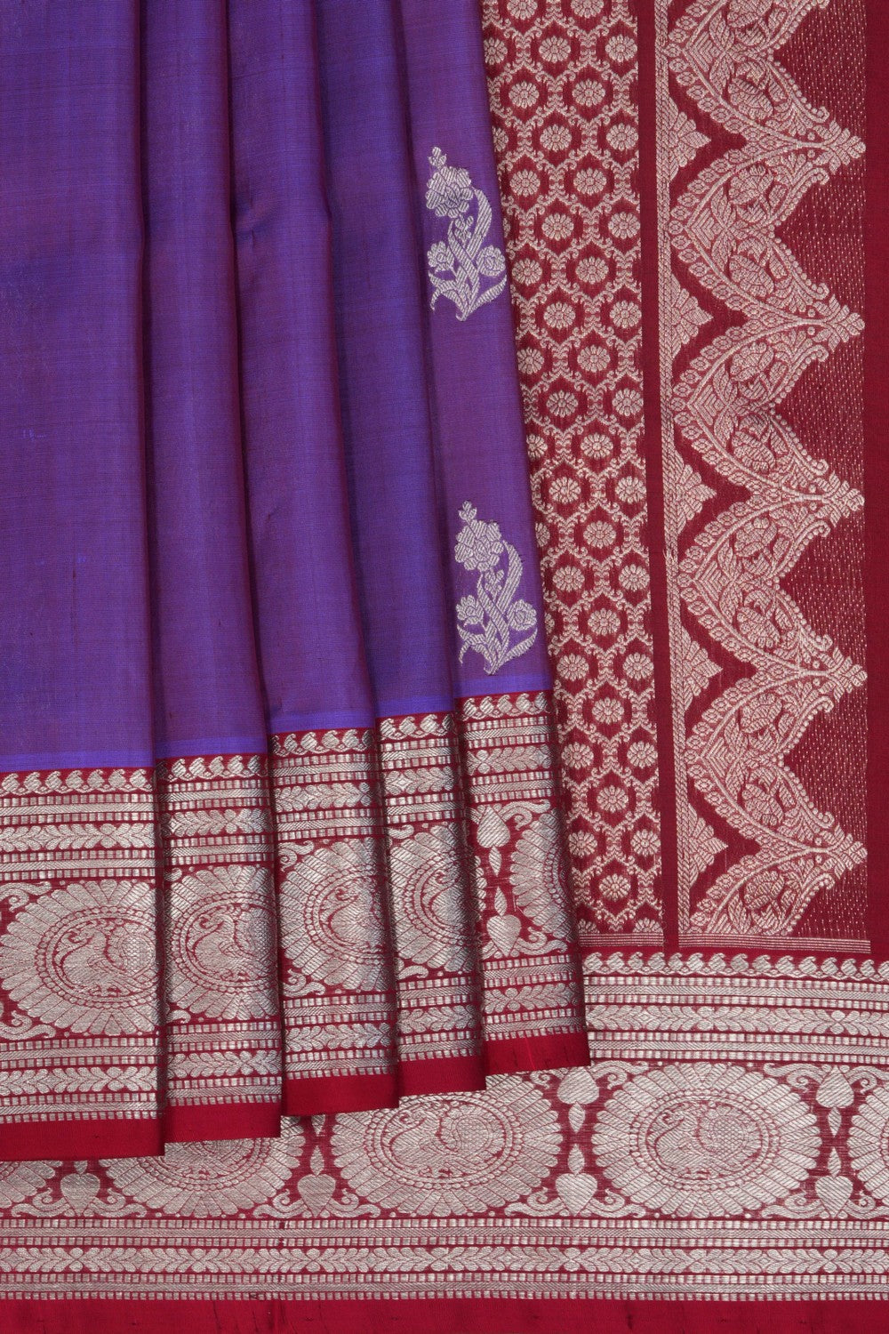 Image of Venkatagiri Silk Purple Saree