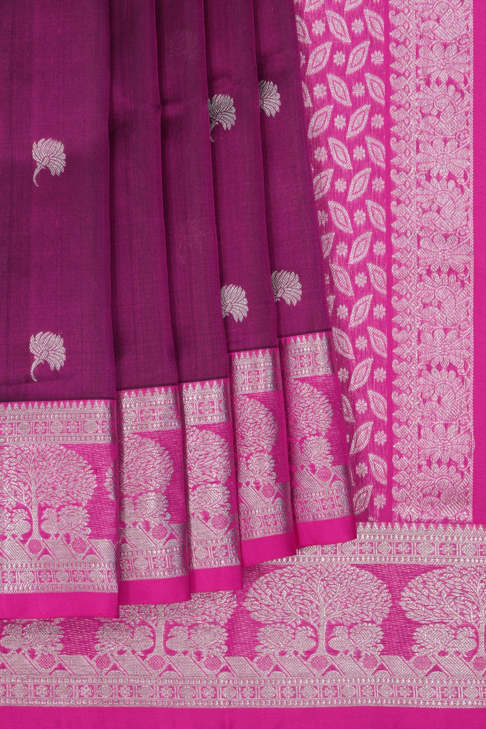 Image of Venkatagiri Silk Purple Saree