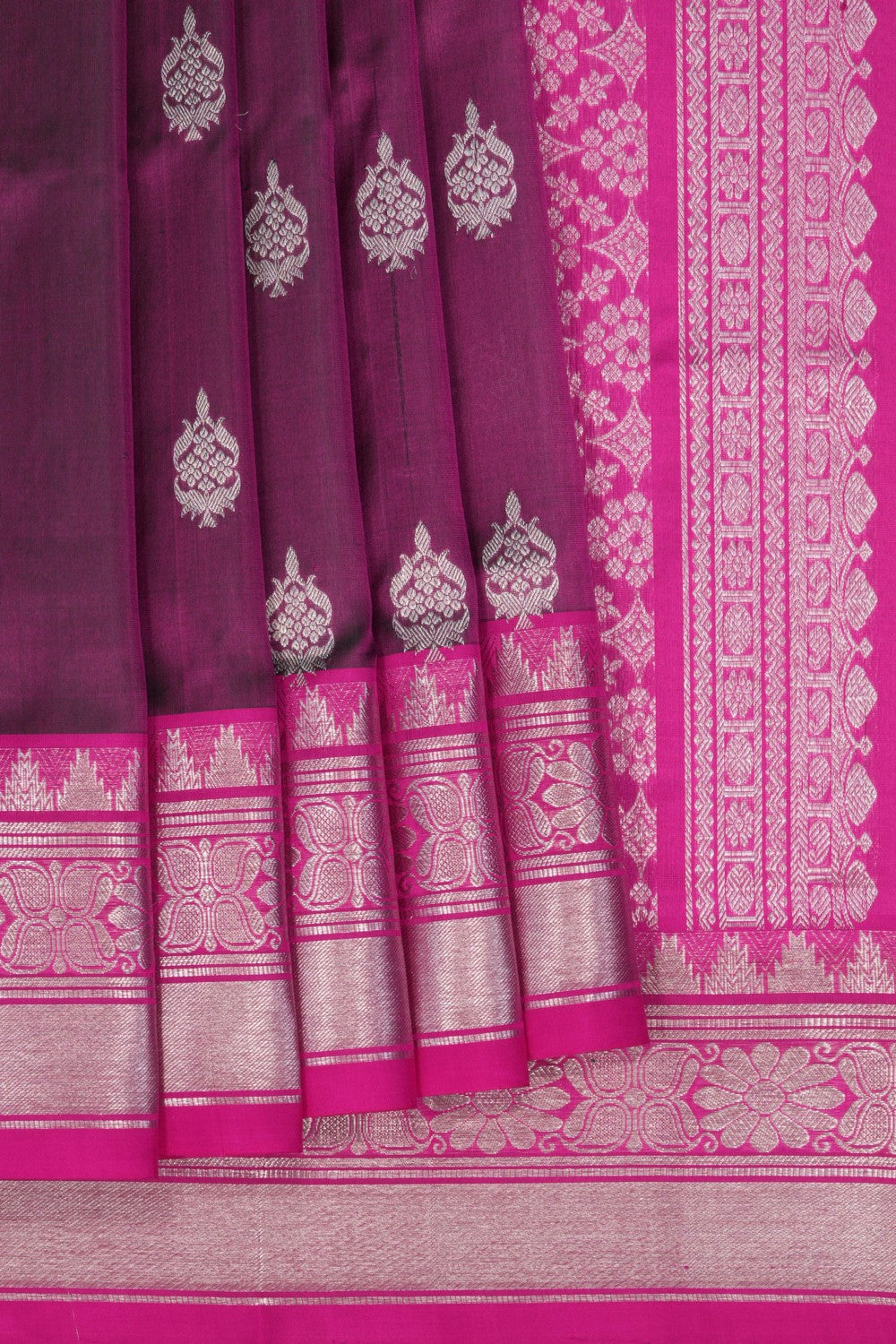Image of Venkatagiri Silk Purple Saree