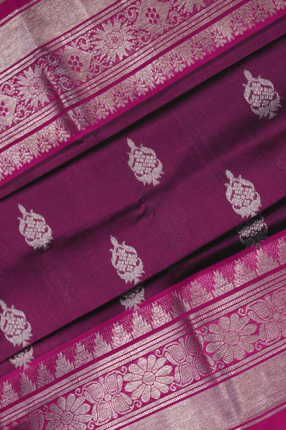 Image of Venkatagiri Silk Purple Saree