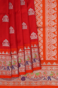 Image of Venkatagiri Silk Red Saree