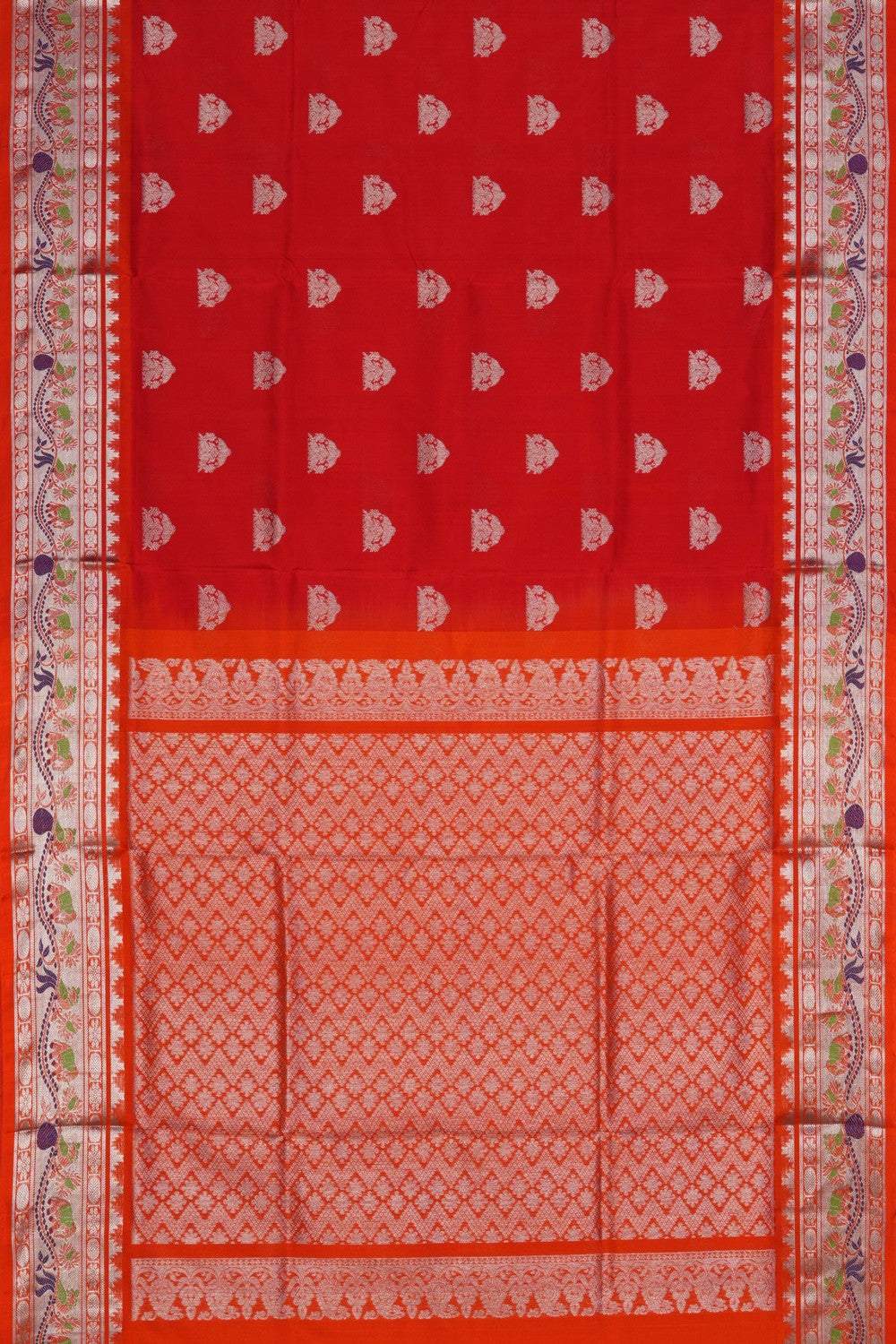 Venkatagiri Silk Red Saree