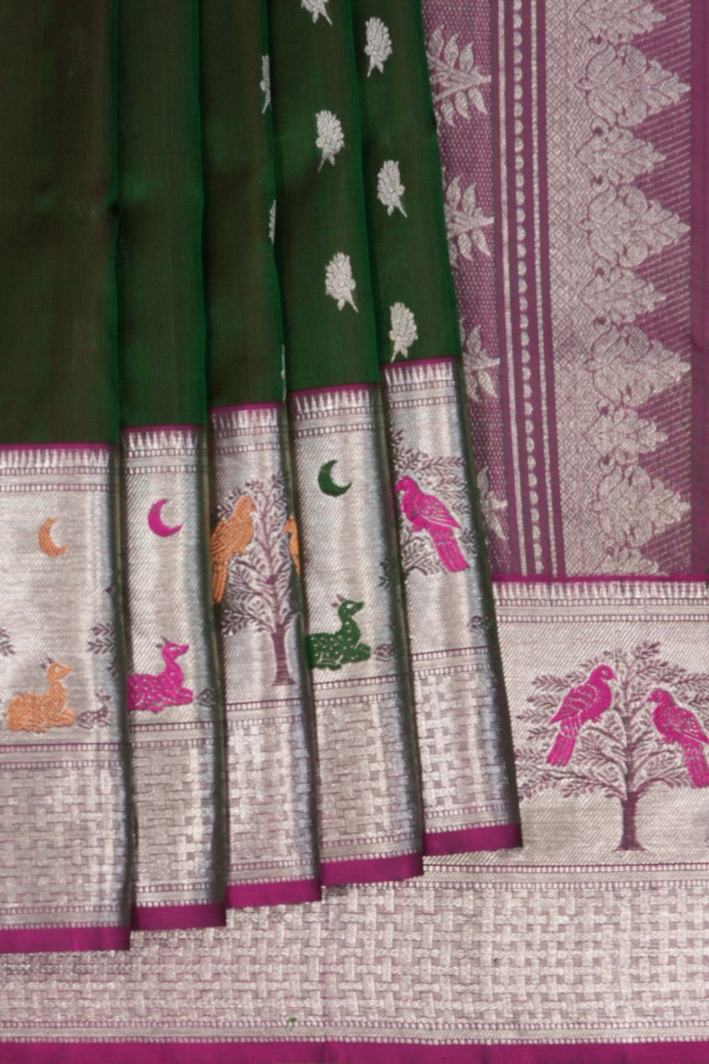 Venkatagiri Silk Green Saree