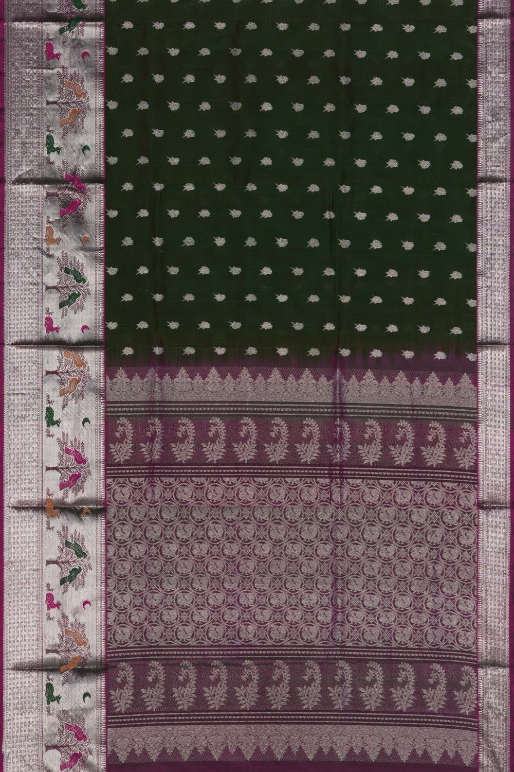 Venkatagiri Silk Green Saree