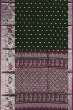 Image of Venkatagiri Silk Green Saree