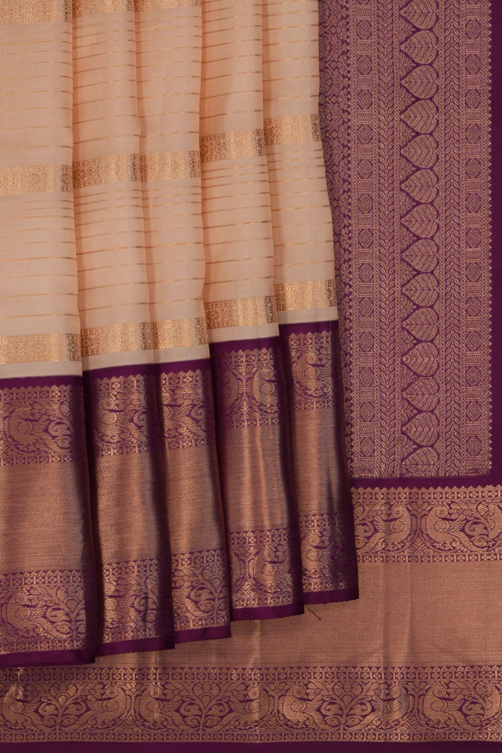Beige South Silk Saree