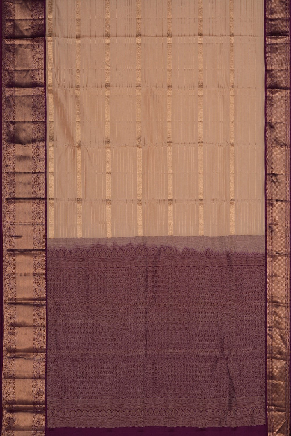 Beige South Silk Saree