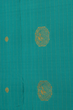 Image of Kanchipattu Pavada Sea Green Unstitched Set