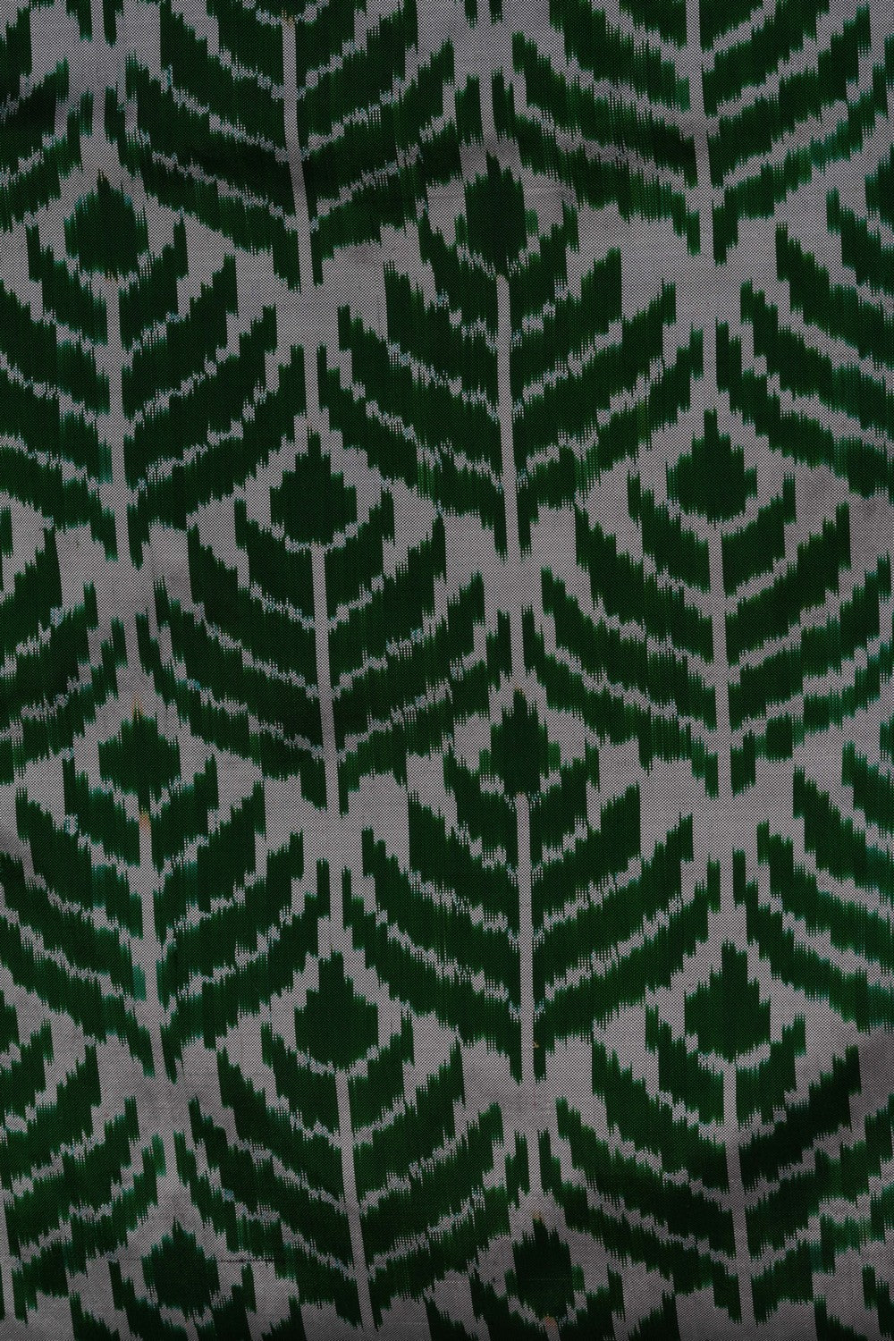 Image of Pochampally Ikat Silk Green Saree