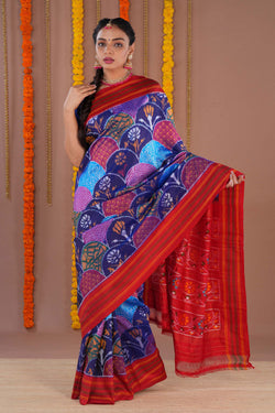 Image of Pochampally Ikat Silk Saree
