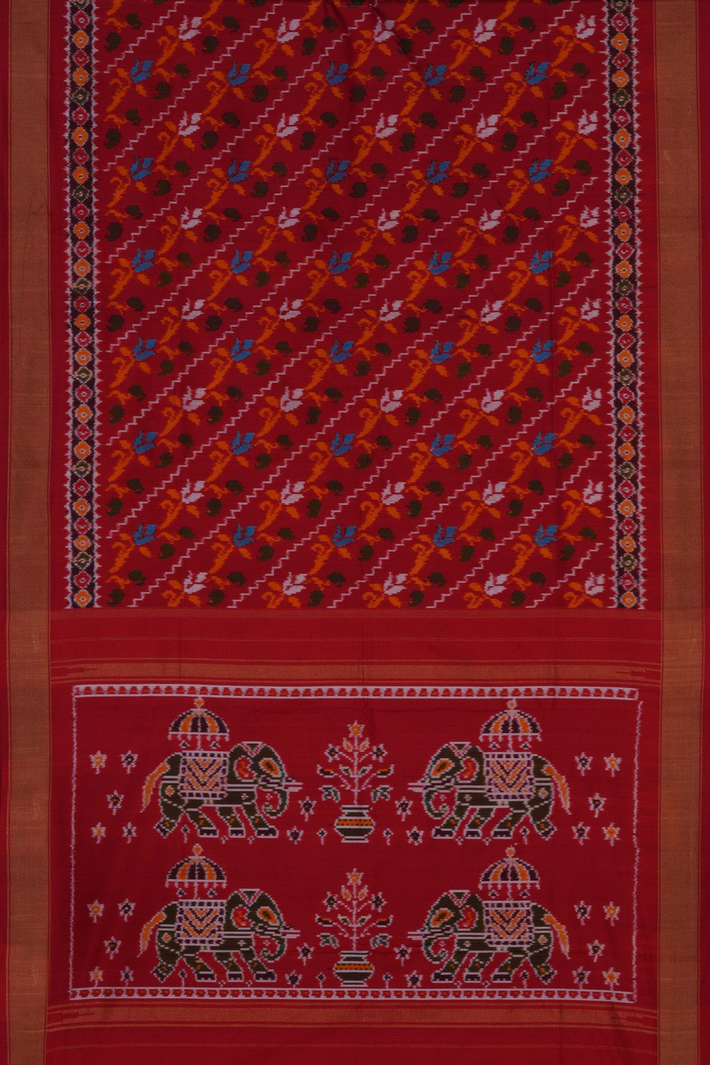 Image of Pochampally Ikat Silk Saree