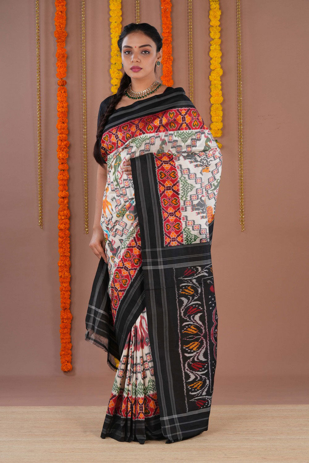 Image of Pochampally Ikat Silk Saree