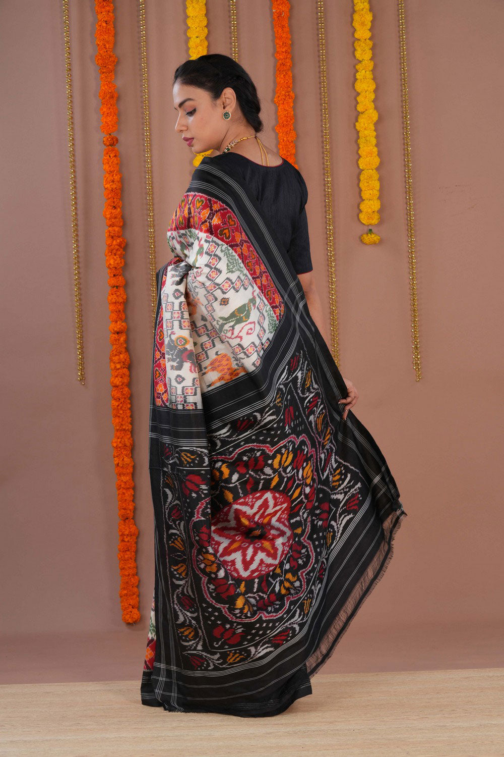 Image of Pochampally Ikat Silk Saree