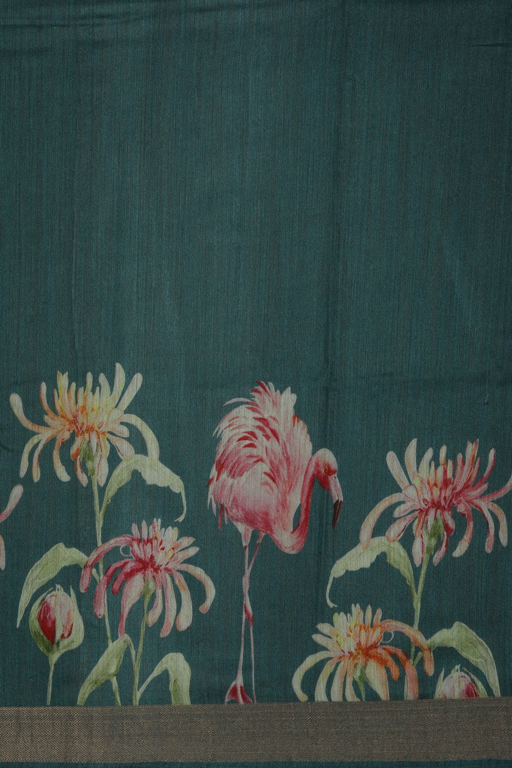 Image of Tussar Silk Printed Saree