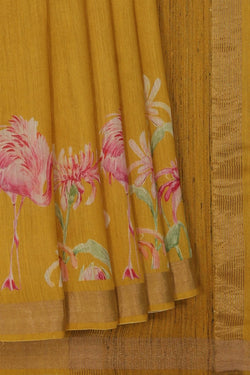 Image of Tussar Silk Printed Saree