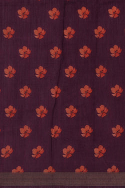 Image of Floral Painted Tussar Silk Saree