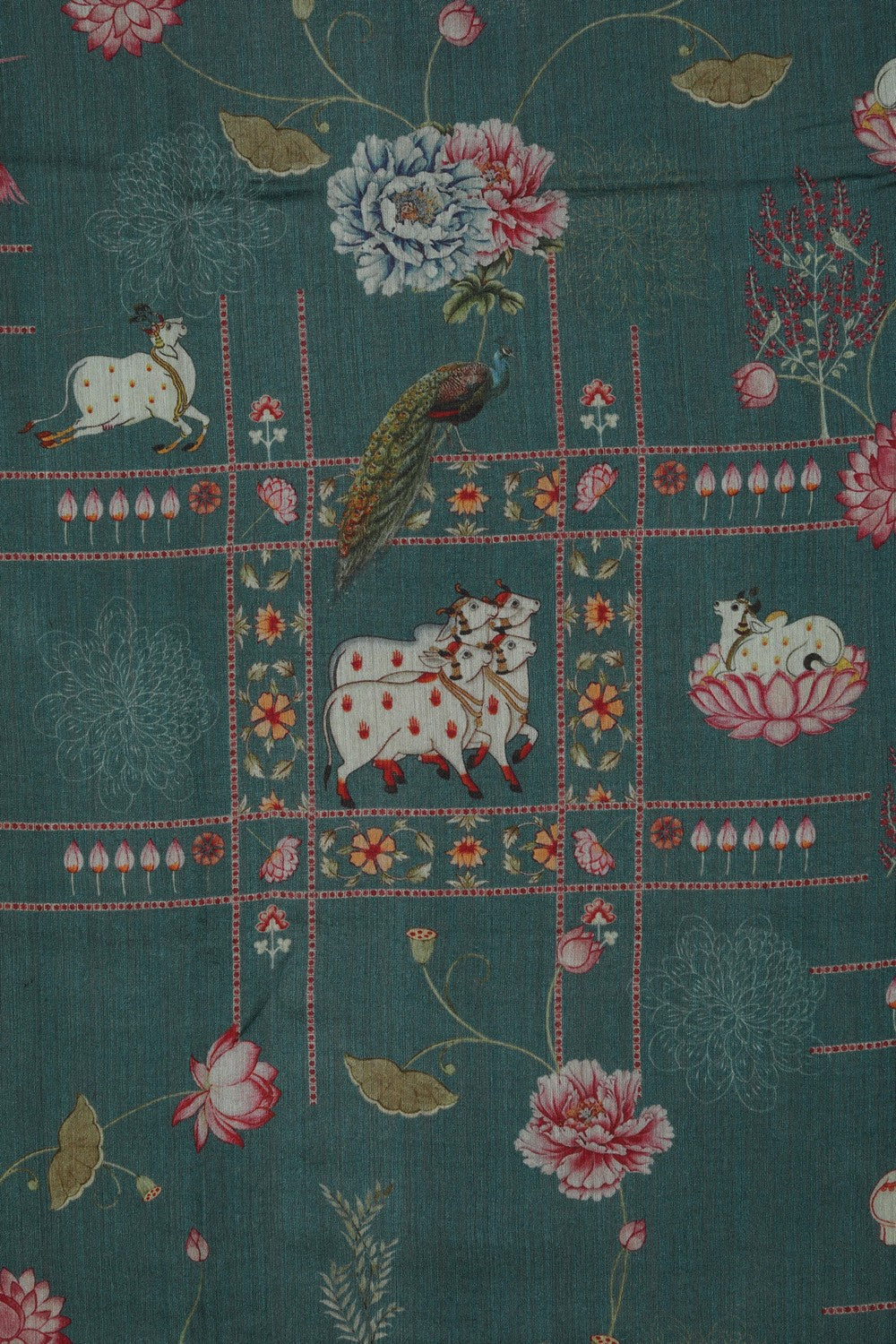 Pichwai Art Tussar Silk Saree