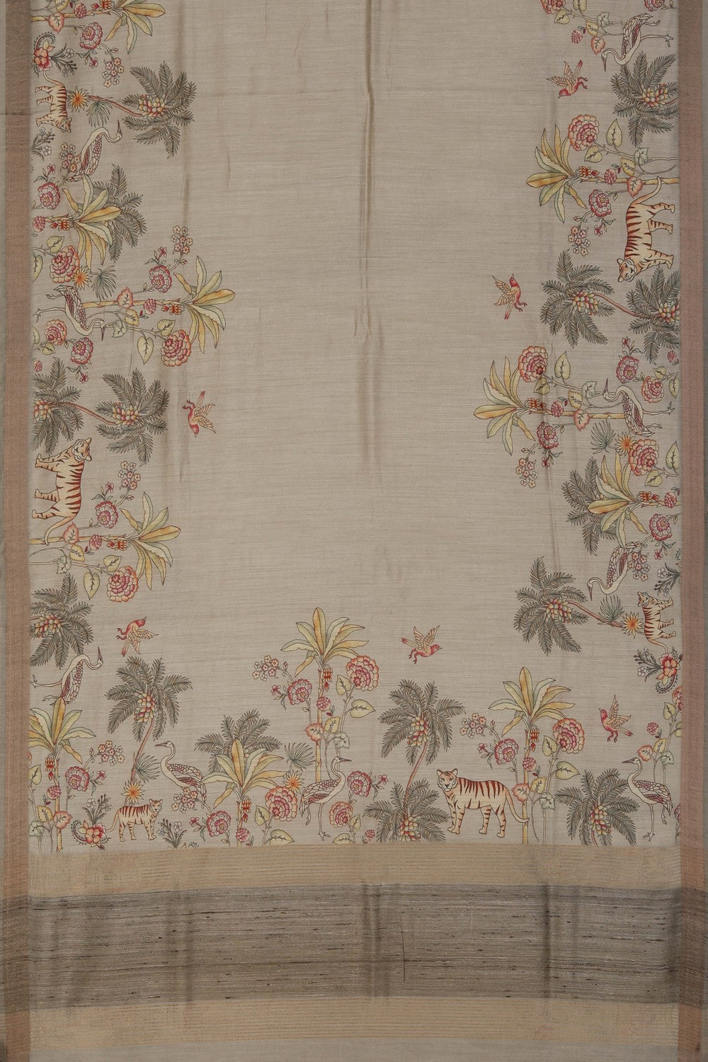 Image of Tussar Silk Printed Saree