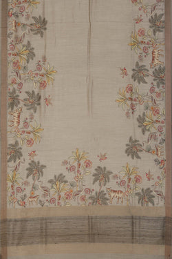 Image of Tussar Silk Printed Saree
