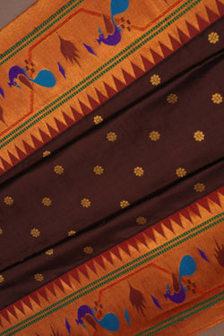 Image of A Beautiful Paithani Brown Saree